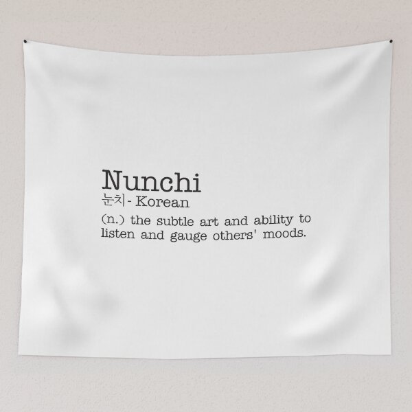Item preview, Nunchi - Korean - Beautiful Word Definition  - Typewriter designed and sold by Zooone.