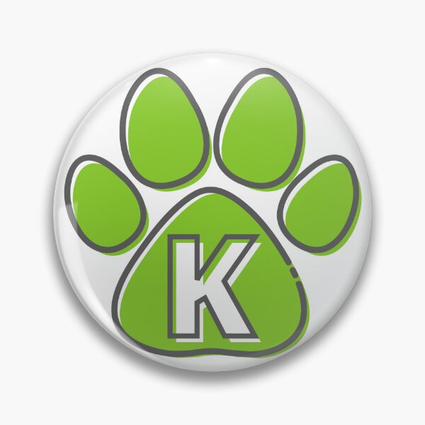 Item preview, Green Paw Monogram K designed and sold by Coffee Lifestyle.