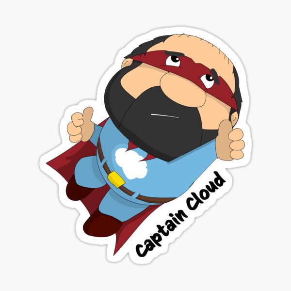 Captain Cloud Fly Away Sticker