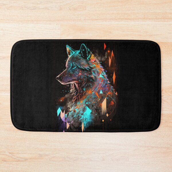 Item preview, Fantasy Geometric Wolf art designed and sold by Visual-wallart.