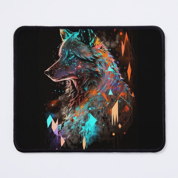 Item preview, Fantasy Geometric Wolf art designed and sold by Visual-wallart.