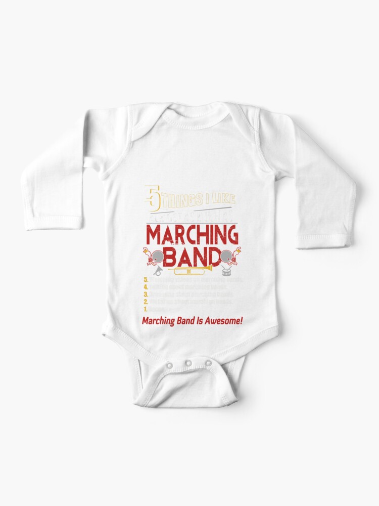 5 Things About Marching Band Five Funny Meaning Gift Baby One