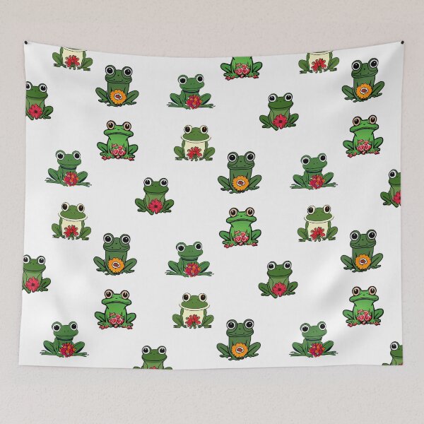 Item preview, Cute frog with flower designed and sold by DopeDesign111.