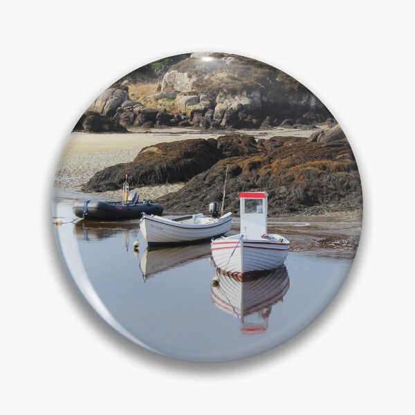 Item preview, Still water little boats reflected cruit island donegal designed and sold by eddiebarronshop.