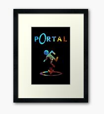 Portal minimalistischer Nebel Design Gerahmter Kunstdruck