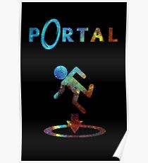 Portal Minimalist Nebula Design Poster