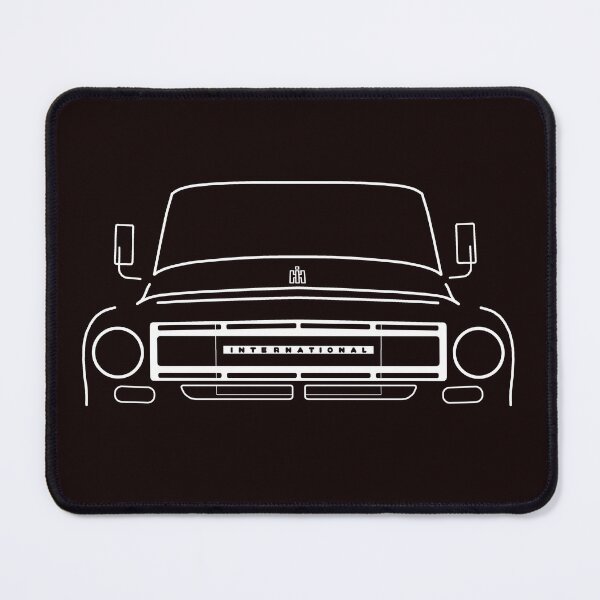 Aperçu de l'œuvre International Harvester IH Travelette camionnette classique des années 1960 graphique à contour blanc créée et vendue par soitwouldseem.