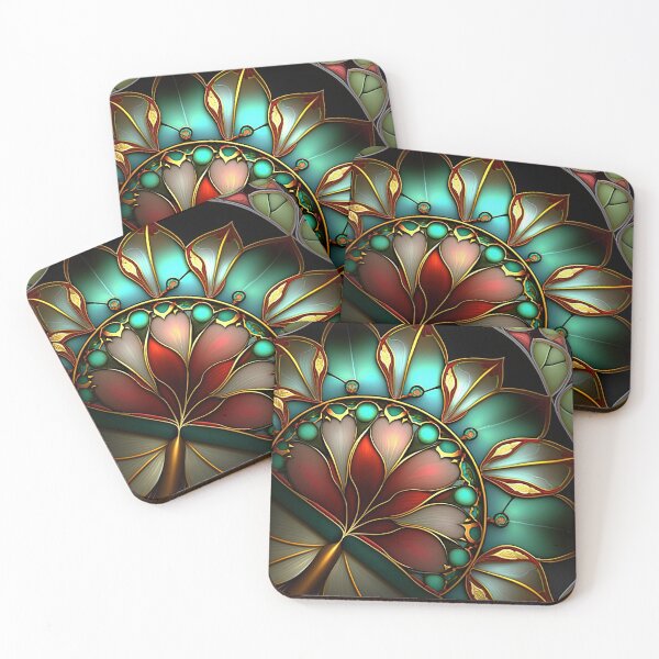 Aperçu de l'œuvre Blooming Beauty : un motif de floraison exotique créée et vendue par Glassmaster.