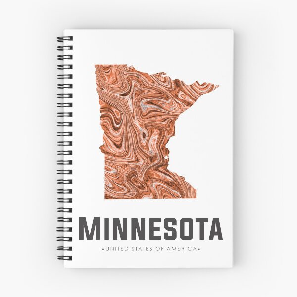 Item preview, Minnesota Map Art Abstract in Brown designed and sold by Studio Grafiikka.