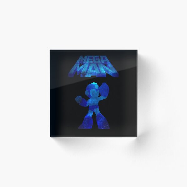 Megaman Minimalist Nebula Design Acrylic Block