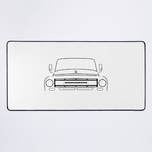 Item preview, International Harvester IH Travelette 1960s classic pickup truck black outline graphic designed and sold by soitwouldseem.