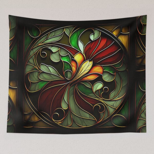 Item preview, Exotic Oasis: A Tranquil Bloom Pattern designed and sold by Glassmaster.