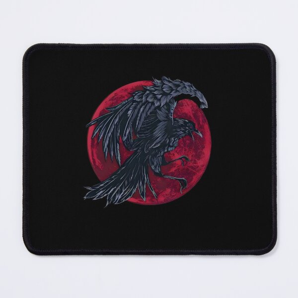 Item preview, old black crow on a red background designed and sold by Arthinkink.