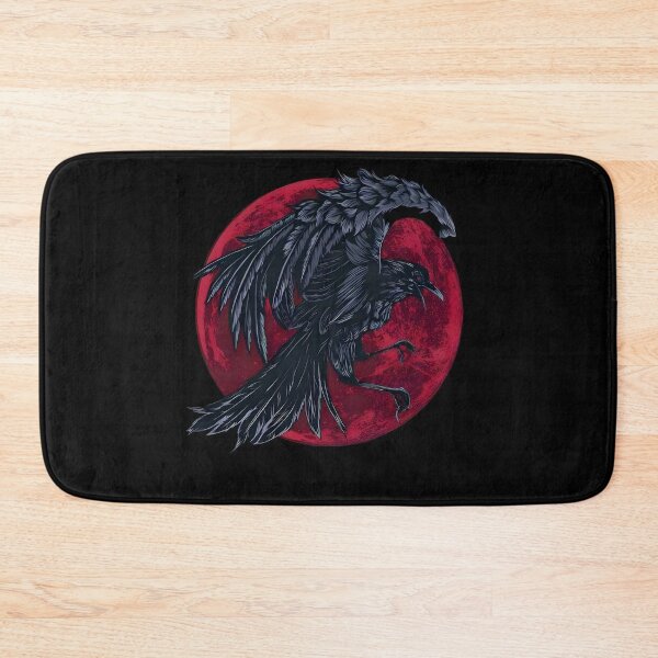 Item preview, old black crow on a red background designed and sold by Arthinkink.
