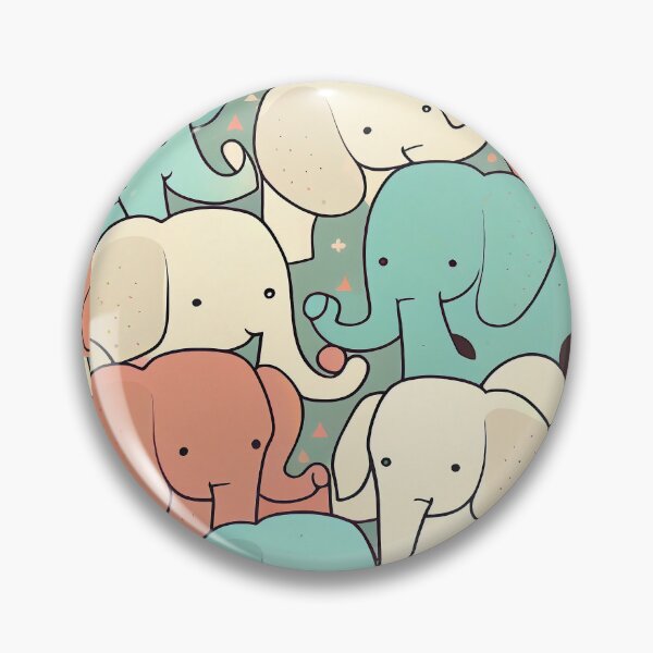 Item preview, Cute pattern of colored elephants designed and sold by CutePatternsRB.