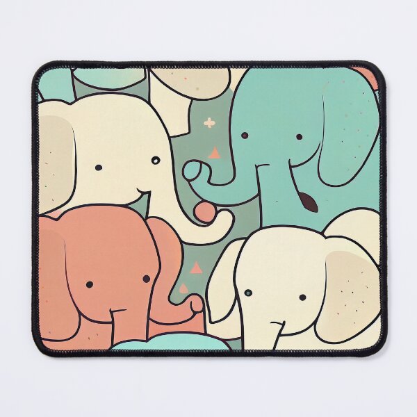 Item preview, Cute pattern of colored elephants designed and sold by CutePatternsRB.