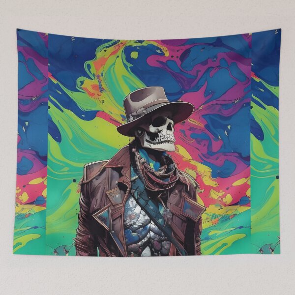 Item preview, Psychedelic Skull #64 designed and sold by mrbribe.