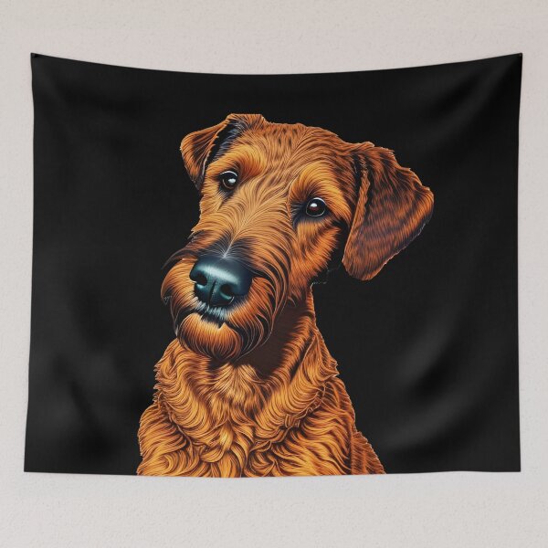 Item preview, Airedale Terrier, chalk art, Ai Generated Art  designed and sold by ACC .