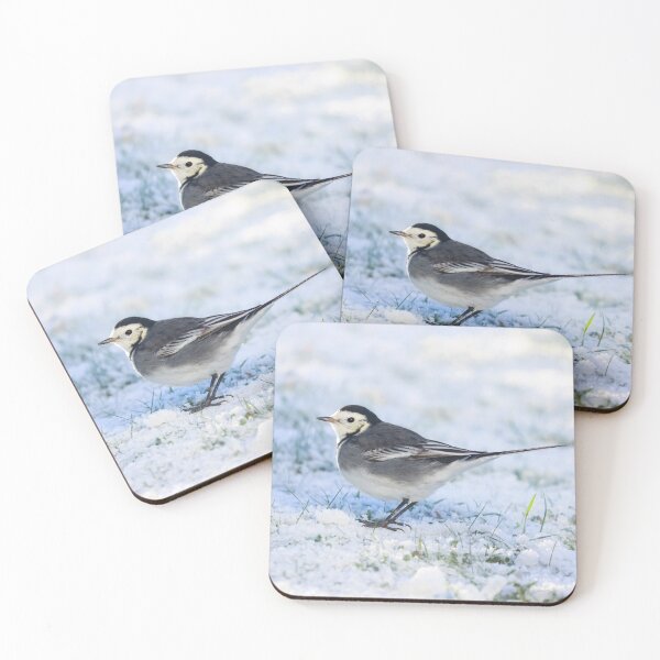 Item preview, Pied wagtail in snow designed and sold by GreyFeatherPhot.