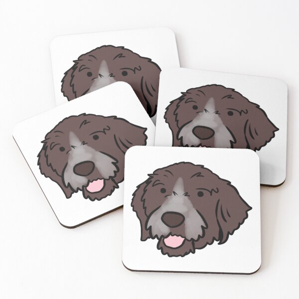 Item preview, Wirehaired pointing griffon dog cute illustration  designed and sold by Yarafantasyart.
