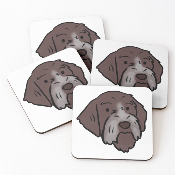 Item preview, Wirehaired pointing griffon dog cute illustration  designed and sold by Yarafantasyart.