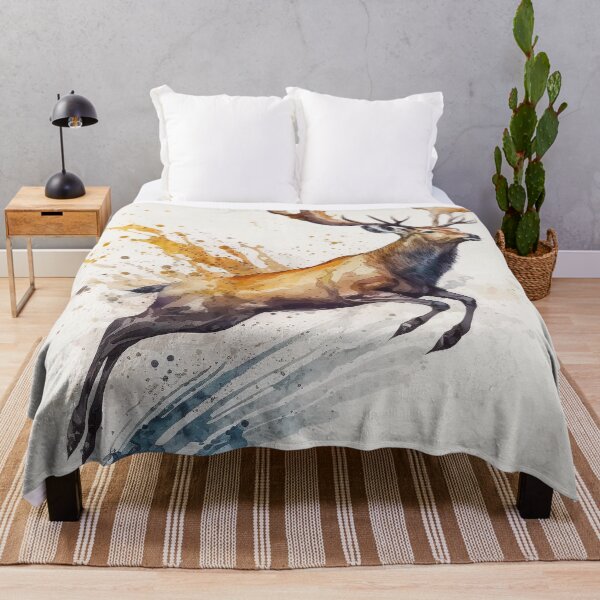 Item preview, deer watercolor designed and sold by shokA Design.