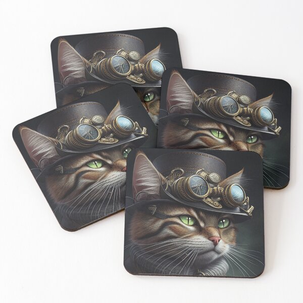 Item preview, Steampunk Cute Cat Digital Design  designed and sold by JollySham.