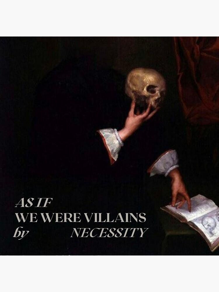 As If We Were Villains by Necessity - M.L. Rio Sticker for Sale by  TheSocietyValor