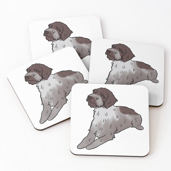 Item preview, Wirehaired pointing griffon dog cute illustration  designed and sold by Yarafantasyart.