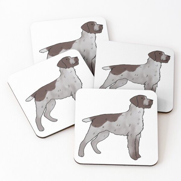 Item preview, Wirehaired pointing griffon dog cute illustration  designed and sold by Yarafantasyart.