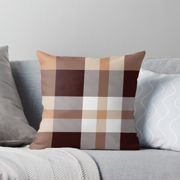 Item preview, Edredón de cuadros escoceses de color marrón | Diseño de rayas moderno y único designed and sold by TheWalnut.
