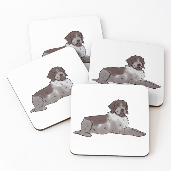 Item preview, Wirehaired pointing griffon dog cute illustration  designed and sold by Yarafantasyart.