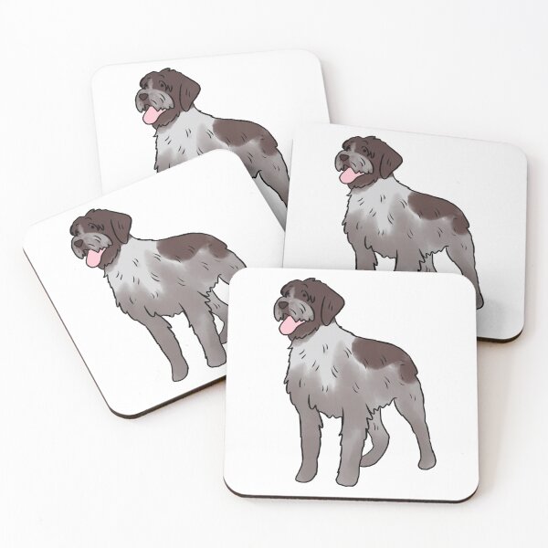 Item preview, Wirehaired pointing griffon dog cute illustration  designed and sold by Yarafantasyart.