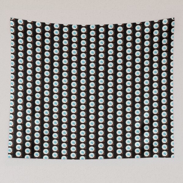 Item preview, Record Player - Blue Wavy Lines Pattern Vinyl designed and sold by halveflower.