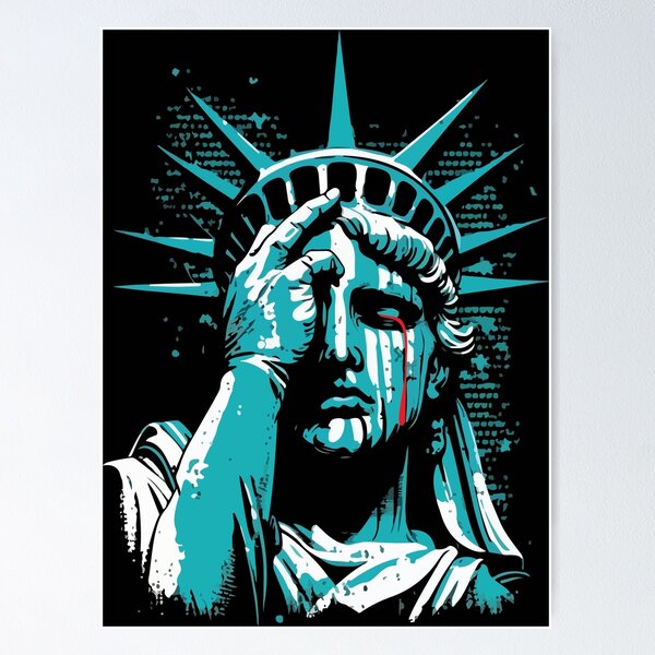 Item preview, Blood crying Statue of Liberty designed and sold by ersindesign.