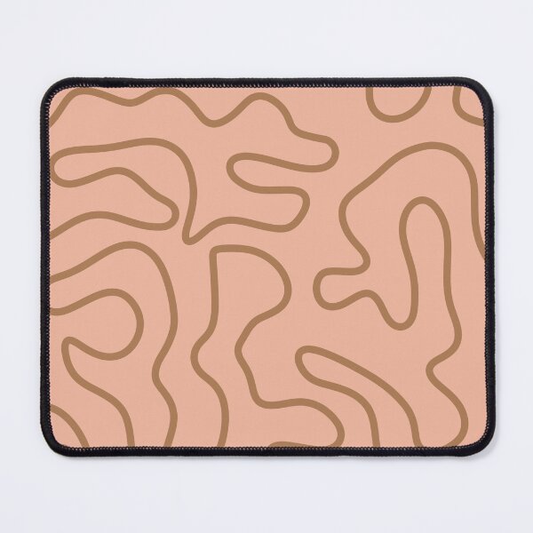 Item preview, Squiggle Maze Minimalist Abstract Pattern in Cocoa Brown and Blush designed and sold by kierkegaard.