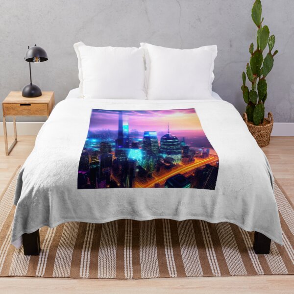 Item preview, The Futuristic Neon City. designed and sold by SHALOXX.