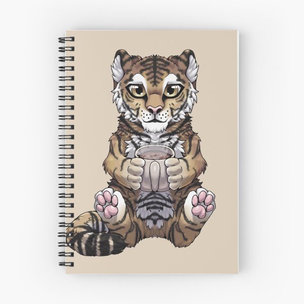 Item preview, Cute Siberian Tiger Enjoying Hot Chocolate / Tea or Coffee designed and sold by Bamsdrawz.