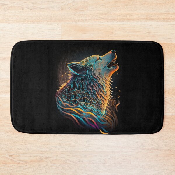 Item preview, Fantasy Howling Wolf Abstract art designed and sold by Visual-wallart.