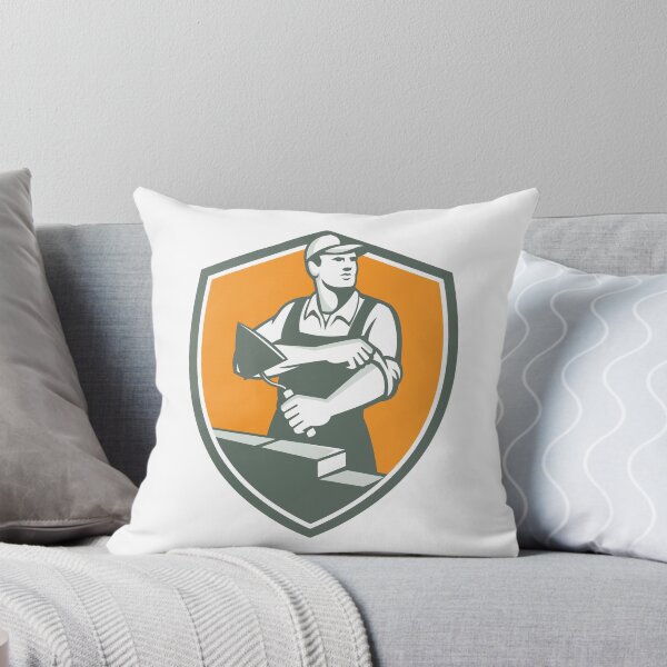 Item preview, Tiler Plasterer Mason Trowel Shield Retro designed and sold by patrimonio.