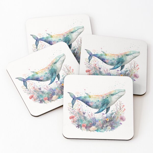 Item preview, Whale Soaring with Flowers designed and sold by Dandihara.