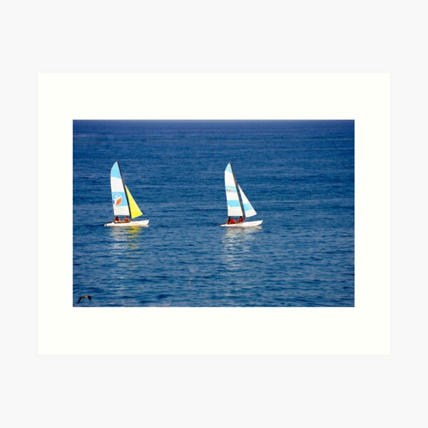 Boats on the Big Blue Art Print