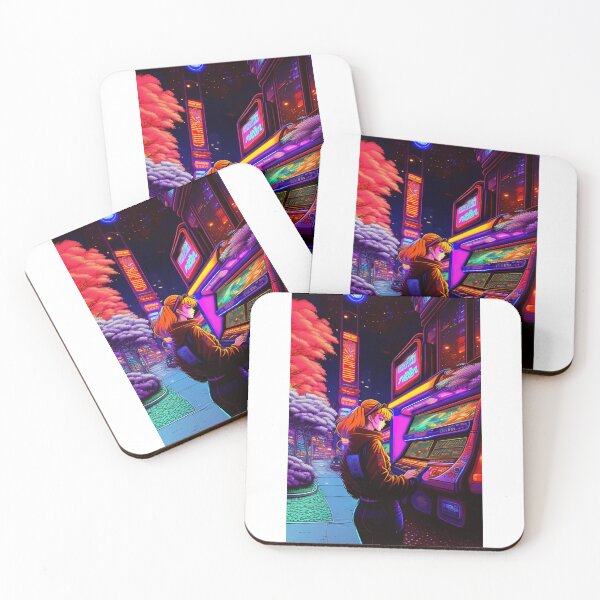 Item preview, Girl Gaming Future - Woman Playing Video Games at Night designed and sold by eLedesign22.