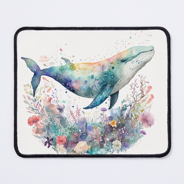 Item preview, Whale Soaring with Flowers designed and sold by Dandihara.