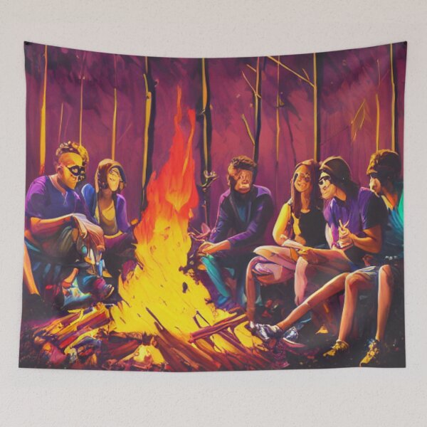 Item preview, The Warmth of Friendship - A Campfire Gathering designed and sold by WBP Mart.