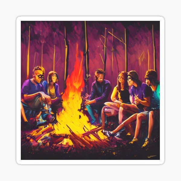 Item preview, The Warmth of Friendship - A Campfire Gathering designed and sold by WBP Mart.