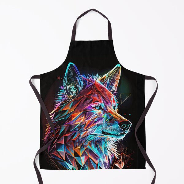 Item preview, Fantasy Geometric Wolf Abstract Art designed and sold by Visual-wallart.