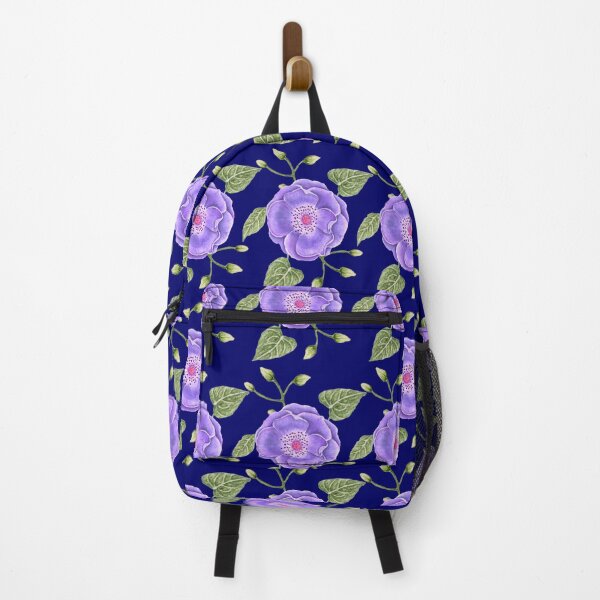 Item preview, Purple flower & Leaves pattern designed and sold by BirdsNatureArt.