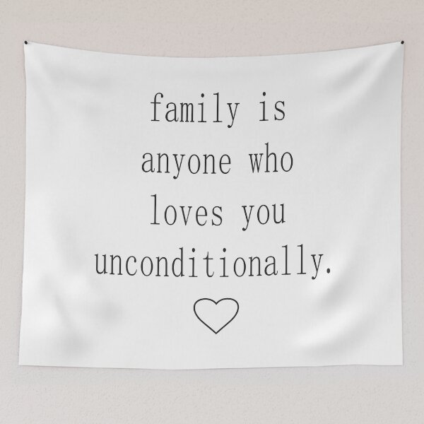 Item preview, family is anyone who loves you unconditionally | 33 designed and sold by Lets Be Positive (5.0) ⭐⭐⭐⭐⭐.