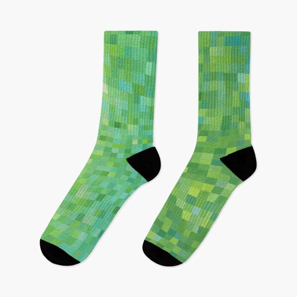 Item preview, Pixel Geometry Pattern in Light Green Green designed and sold by MadandMean.